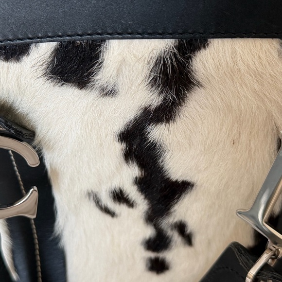 Dior Black and White Cow Pony-hair Bag - Picture 9 of 13